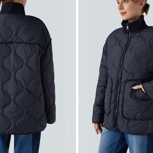 HALARA Women's Dark Blue Puffer Jacket